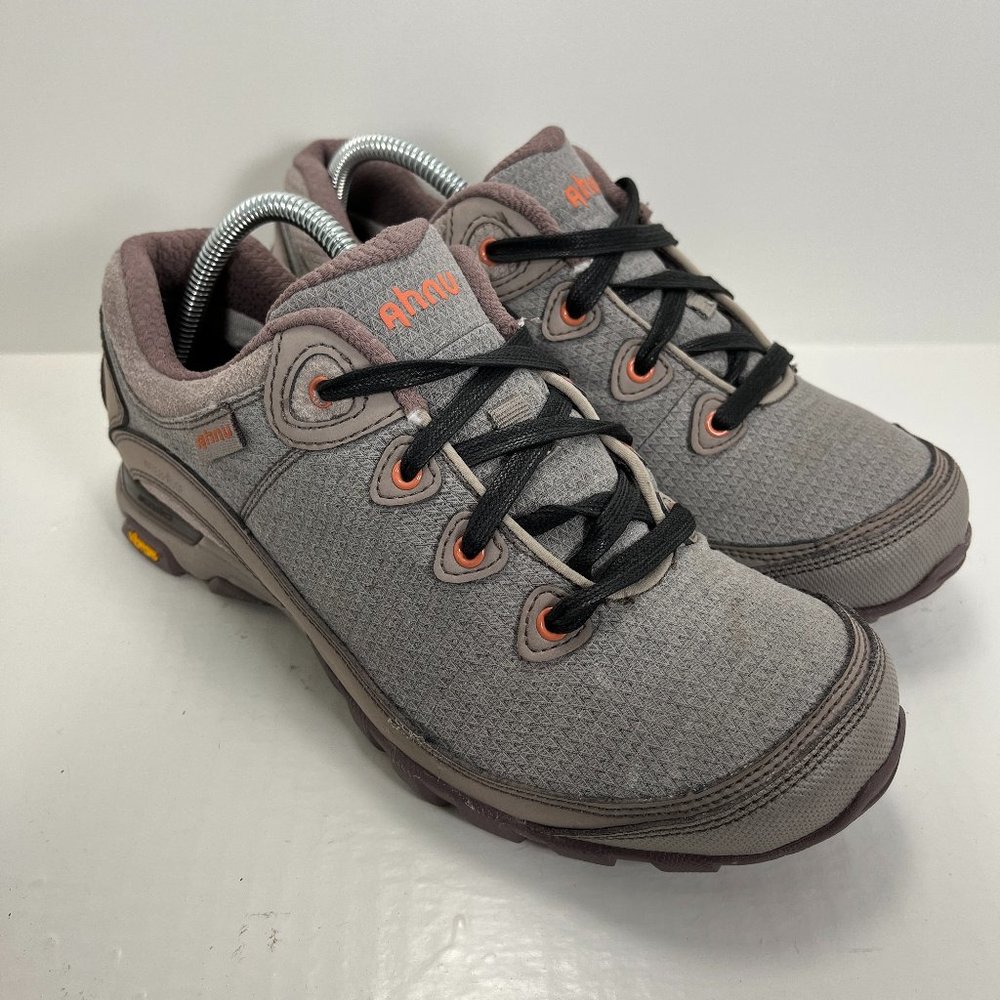 Ahnu Teva Sugarpine II Waterproof Vibram Hiking Gray/Blue Womens US Size 8 EU 39